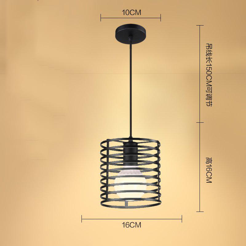 Industrial Style Simple Personality Retro Creative Iron Chandelier Living Room Coffee Bar Bar Lamp