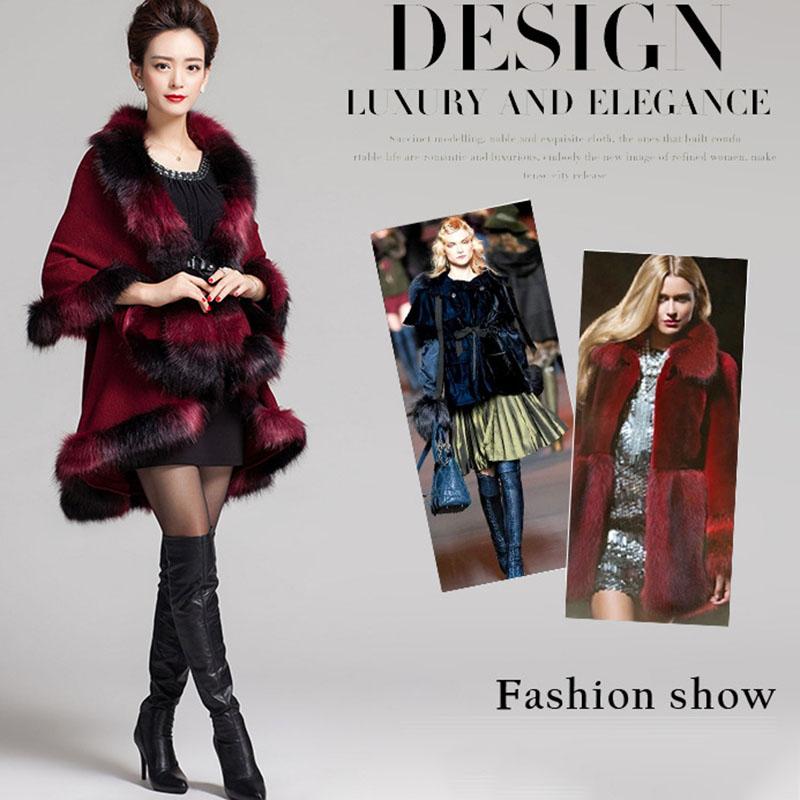 Fluffy Coat Winter Faux Fur Coat Women Mid-length Luxury Shawl Coat Cardigan Plus Size Faux Fur Shawl