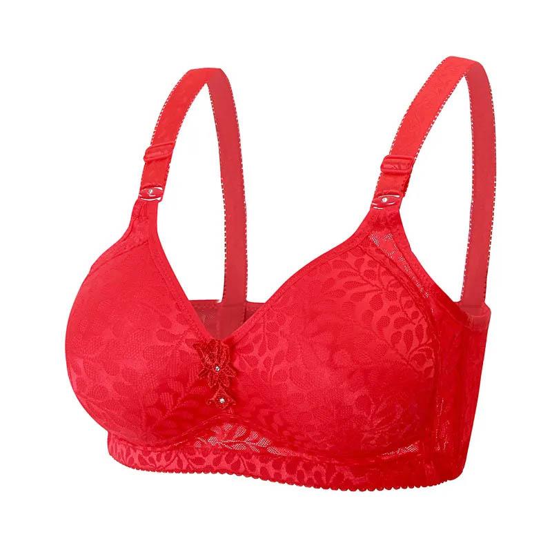 Ladies Three-breasted Plus Size Underwear Without Steel Ring Light and Breathable Cotton Thin Section Push Up Bra