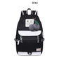Junior High School Students Black Simple Backpack Female Net Red Schoolbag Large Capacity Korean Campus Student Backpack