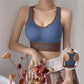 Women's Fitness Bra with Removable Pad Sports Underwear Tube Top Yoga Vestrunning Camisole Gathering No Steel Ring Shockproof Student Bra