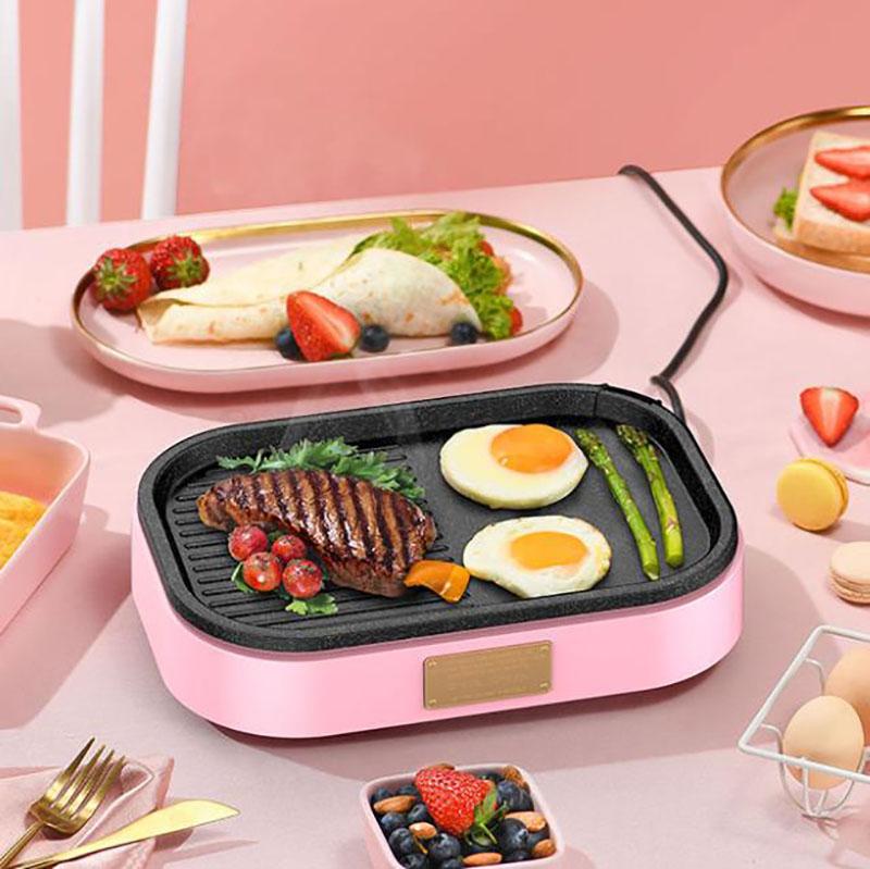 900W Electric Baking Pan Frying and Baking Machine Flat Bottom Frying Pan Kitchen Supplies for Family