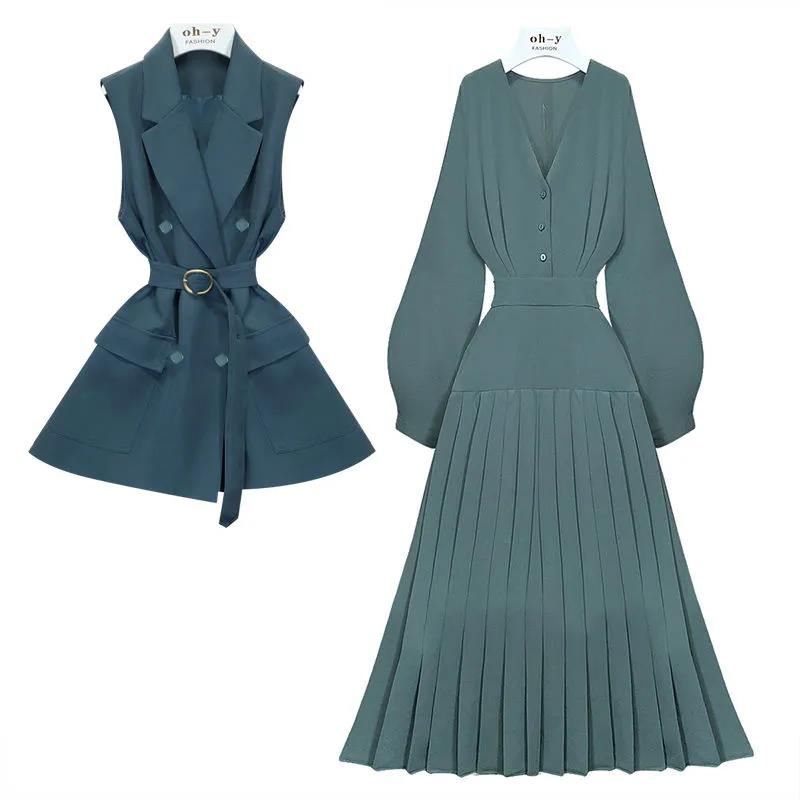 Women's Windbreaker Autumn Suit Large Size Women's Dress Two Piece Set