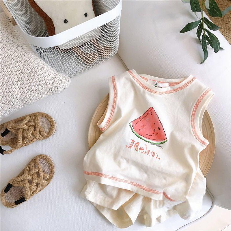 Girls' Suits Summer Clothes Korean Children's Clothes Foreign Handsome Children's Short-sleeved Baby Boy Two-piece
