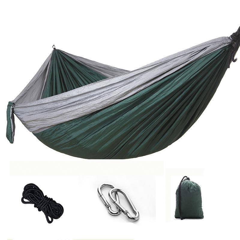 2 Person Parachute Hammock for Single Outdoor Hunting Survival Portable Garden Yard Patio Leisure Hanging