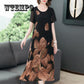 Casual Women Dress 2019 Summer Dress Short Sleeve Single Breasted Crown Print Elegant Party Dress
