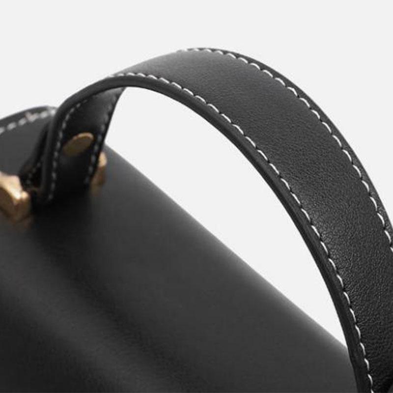 Crossbody Bag Women Solid Color Leather Anti-theft Large Capacity Wear Lock Buckle Hand Shoulder Bag