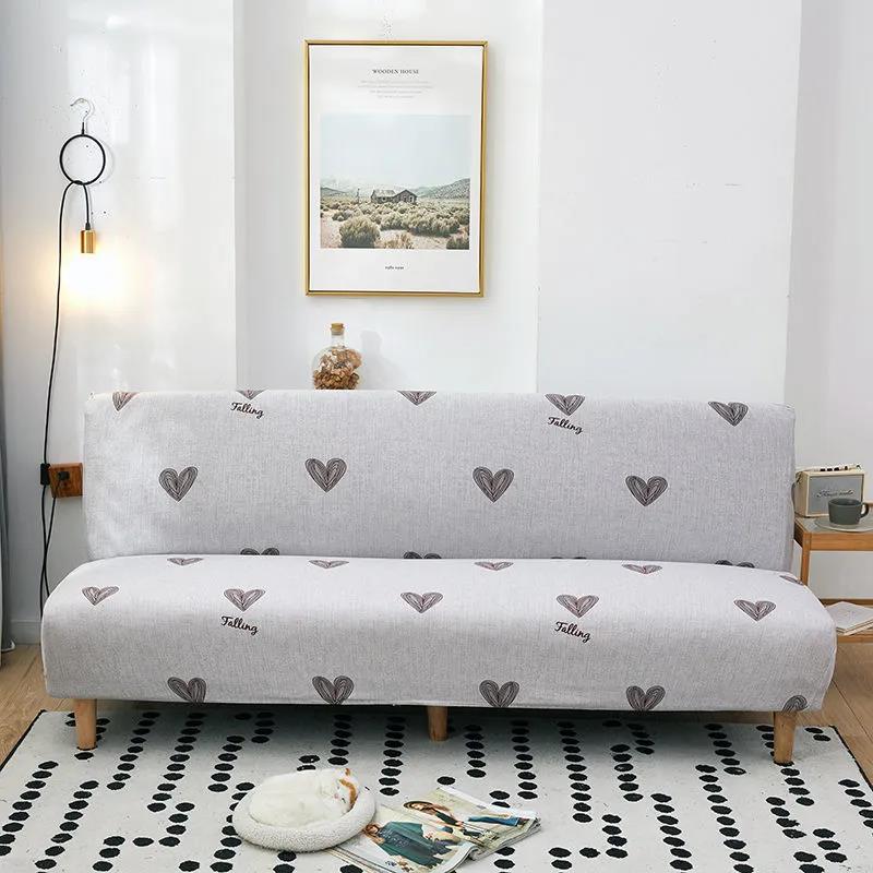 Armless Sofa Bed Cover Folding Modern Seat Slipcovers Stretch Covers Cheap Couch Protector