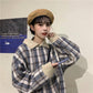 Autumn and Winter Warm Sweet College Style Sweater Girl Loose Hedging Wild Woolen Coat