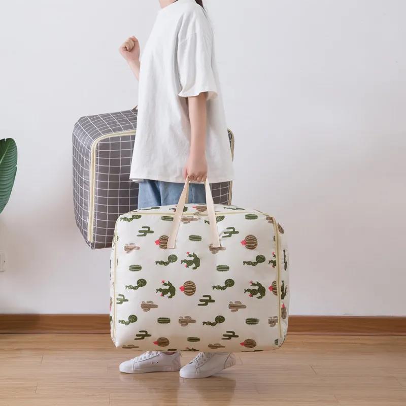 Portable Storage Bag Holder Oxford Cloth Storage Bag Plus Size Clothes Bag Moving Packing Bag