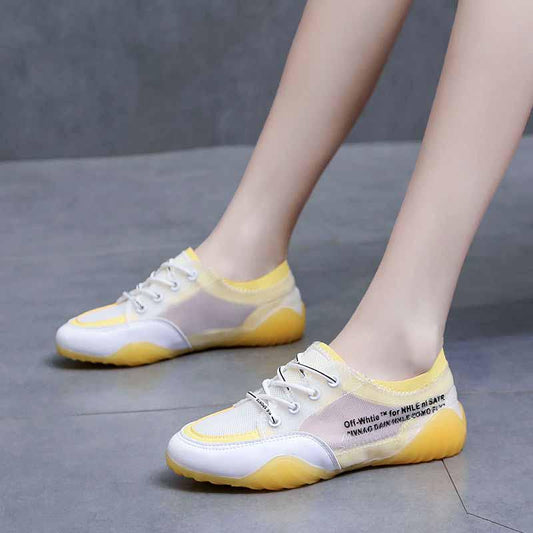 Plus Size 35-40 Summer Women Breathable Mesh Sneakers Students Running Basketball Shoes Shockproof Non-slip Skate Shoes