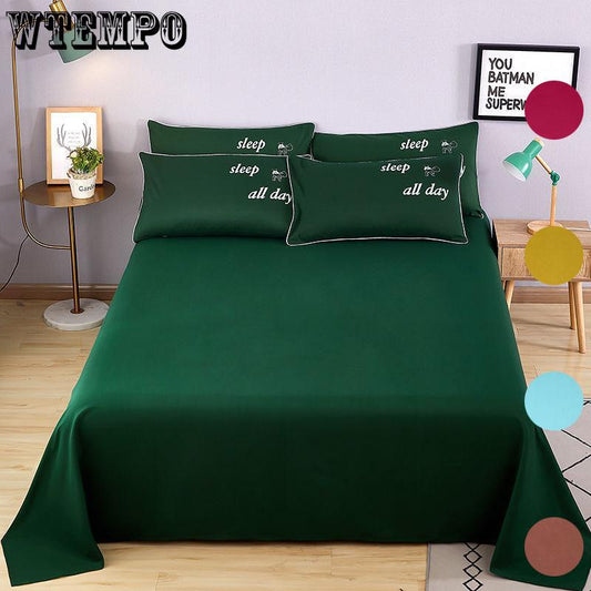 Bedding Sheet 3 Pcs King Size Bed Sheet Set for Queen Bed Sheets Letter Printed Flat Sheet with Pillowcase Adult Four Seasons Universal