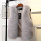 Autumn and Winter Women's Vest Fashion Mink Fur Vest Plus Plush Thick Plush Vest Jacket