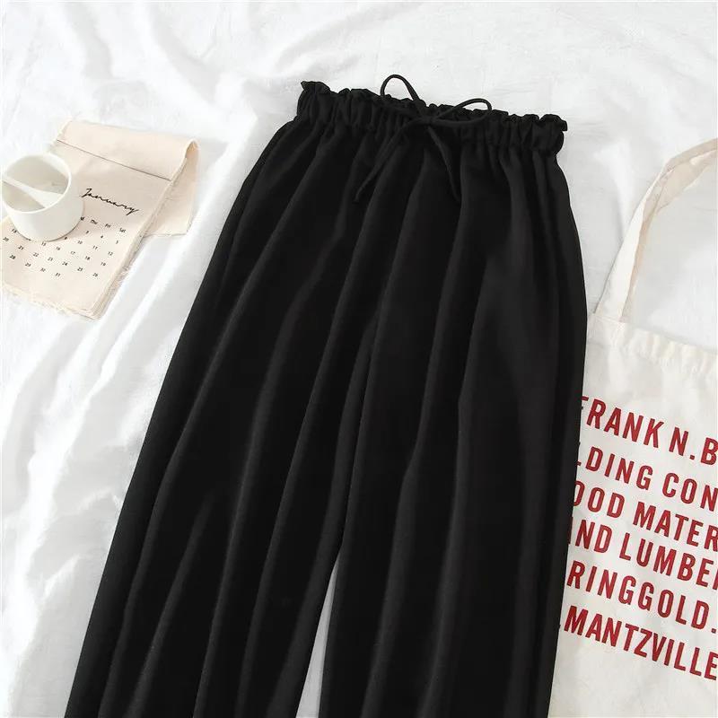 Women's Casual Loose Corset Pants Student Trousers Corset Waist Thin Summer Thin Section Harajuku Style Ins Large Size Pants Wide Leg Pants