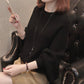Winter Pullover Loose Top Solid Color Women's Sweater