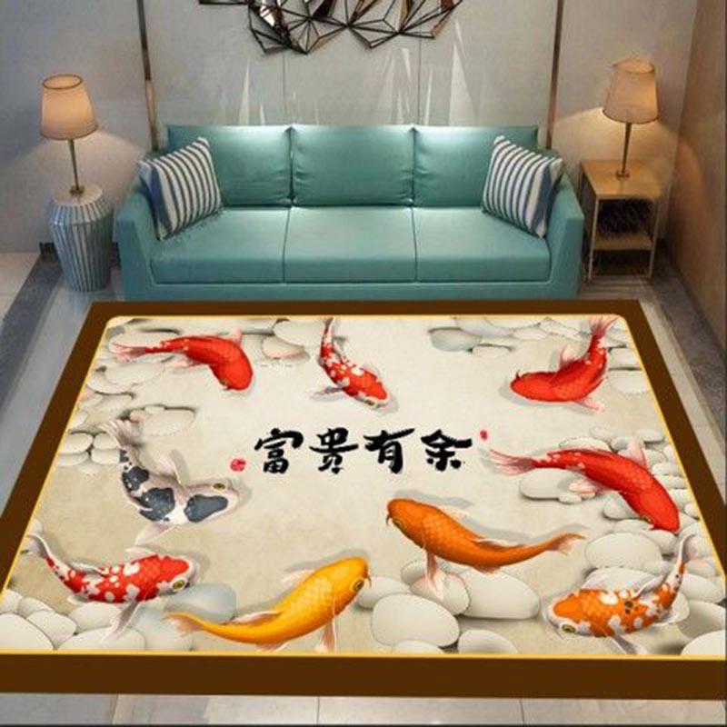 Chinese Style Living Room Carpets Rectangular Rugs Sofa Coffee Table Mat Bedroom Yoga Pad Study