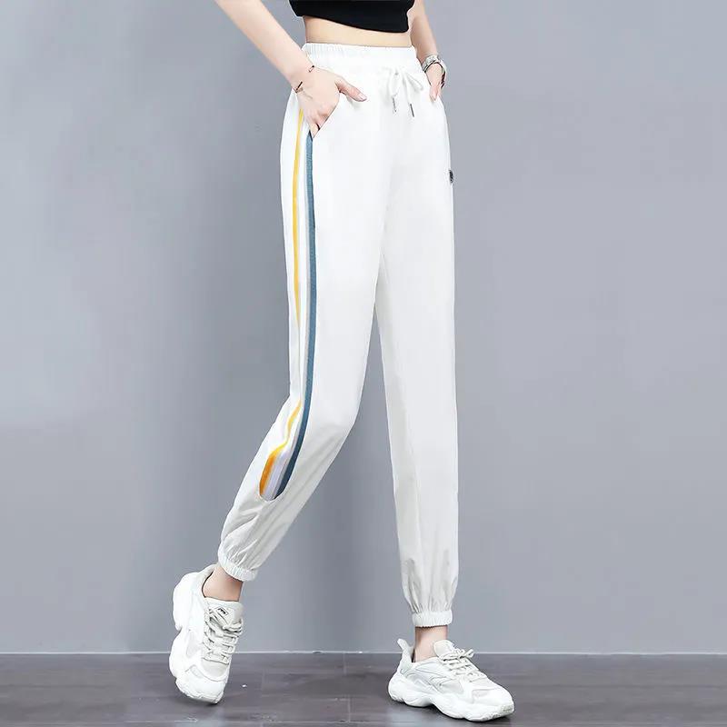 Ice Silk Quick-drying Pants Small Carrot Pants Women's Sports Sweatpants Women's Thin Cropped Summer Sports Pants