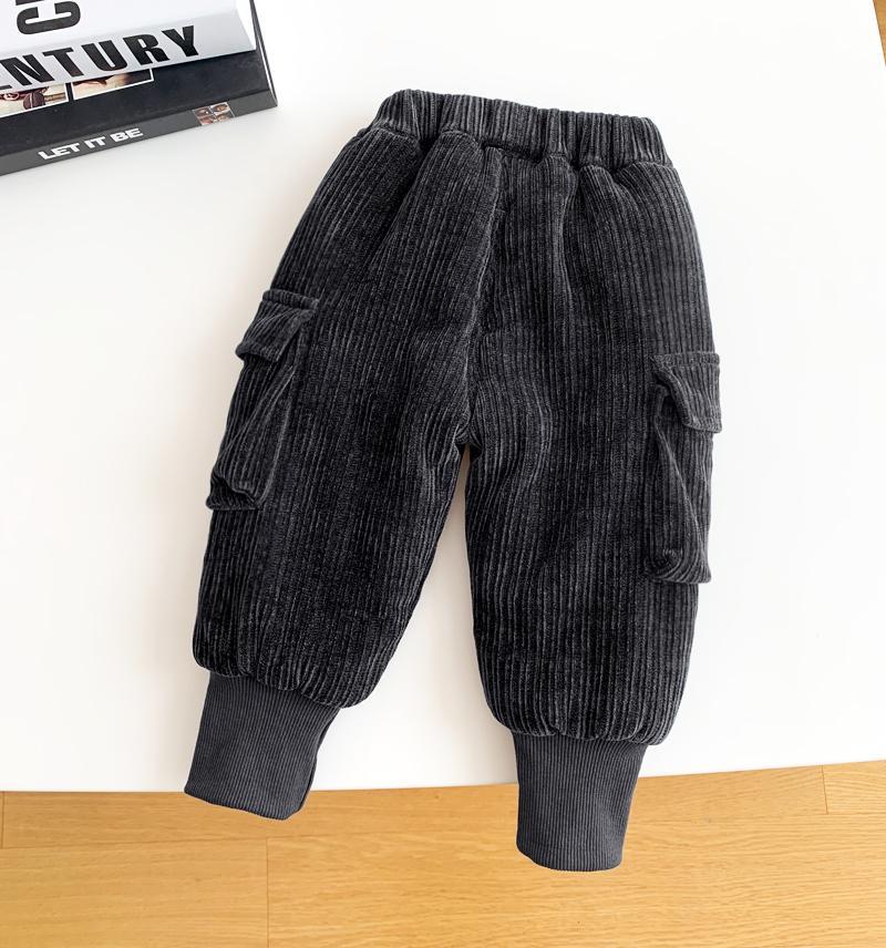Winter Kid Thick Fleece Trousers Autumn 2-5Y Children Straight Warm Sports Pant Baby Girl Boy Elastic Waist Jogger Sweatpant for Boy