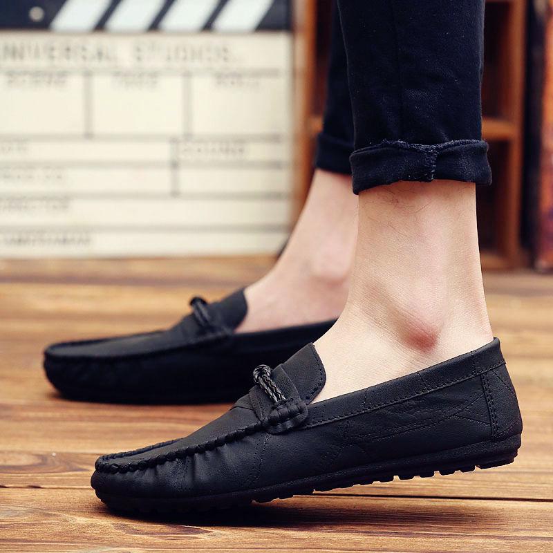 Men's shoes summer breathable peas shoes men's casual shoes trend tide shoes leather shoes men