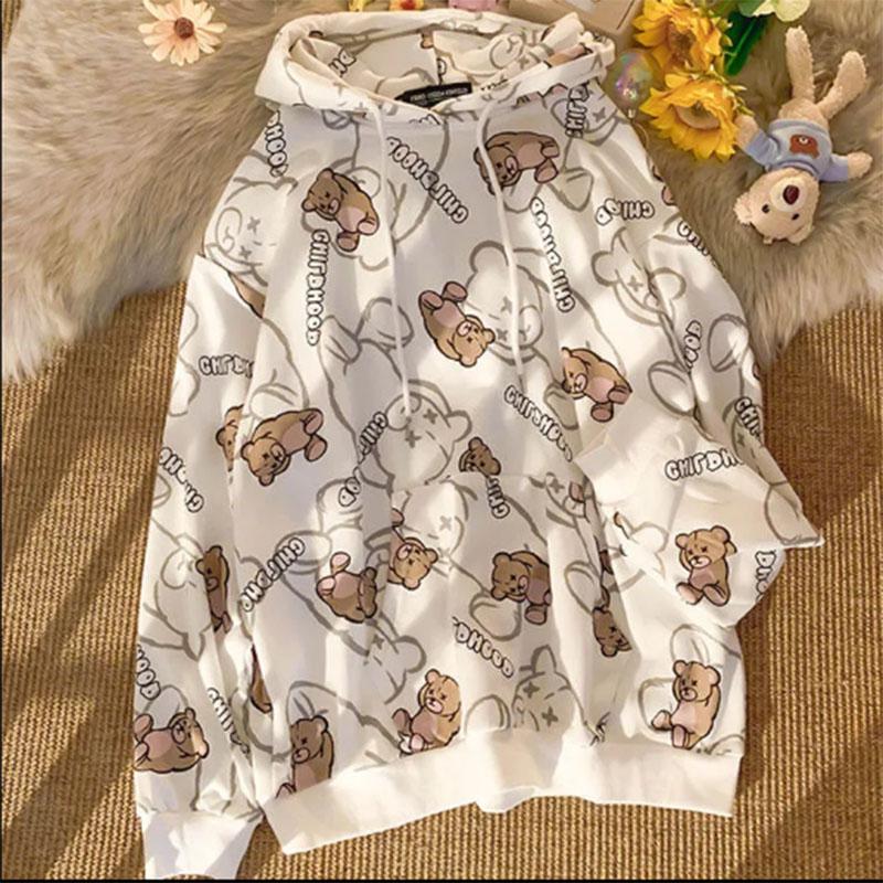 Sweater Women's Trendy Ins Spring and Autumn Students Korean Version Loose Hooded Lazy Wind Thin Coat