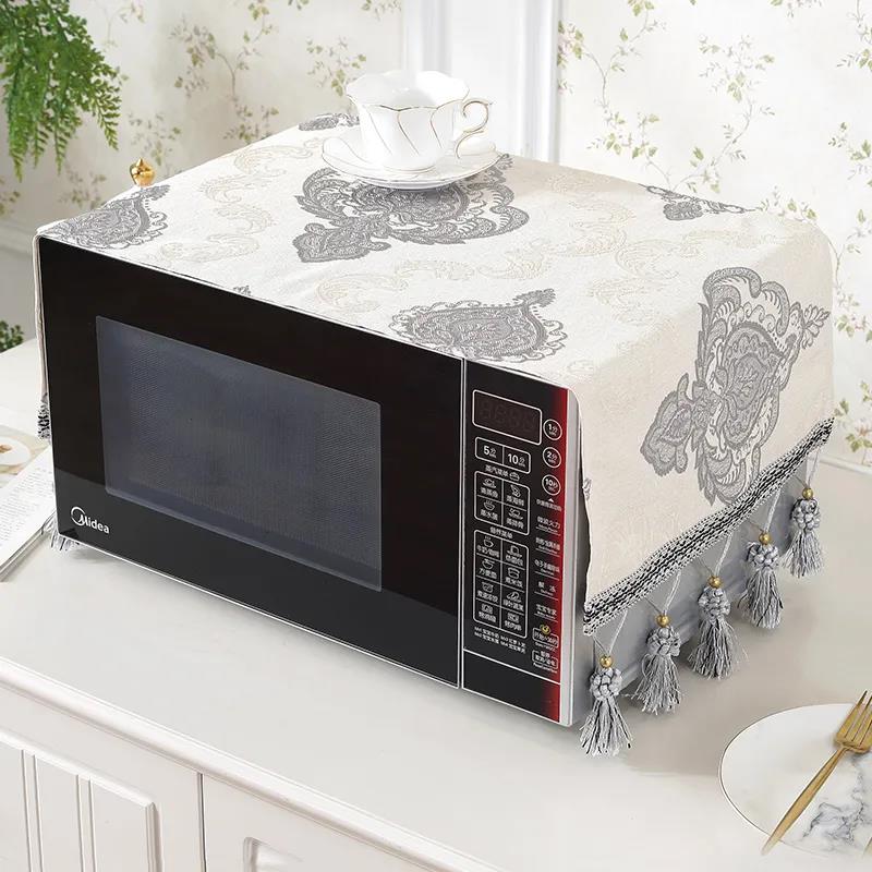 Universal Microwave Oven Cover European Dust Cover Oven Household Rectangular Cover Cloth Cover Towel Home Fabric