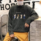 Winter Warm Men Sweater Men Fashion Print Knitted Mens Sweaters Casual Male Slim Fit Pullover