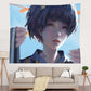 Net Celebrity Home Background Cloth Anime Ghost Knife Two-dimensional Tapestry Student Dormitory Bedroom Decorative Wall Covering