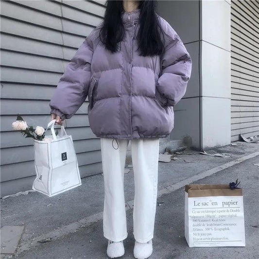 Cotton-padded Jacket Women's Winter Cotton-padded Jacket Korean Style Loose and Thick Student Short Down Padded Jacket