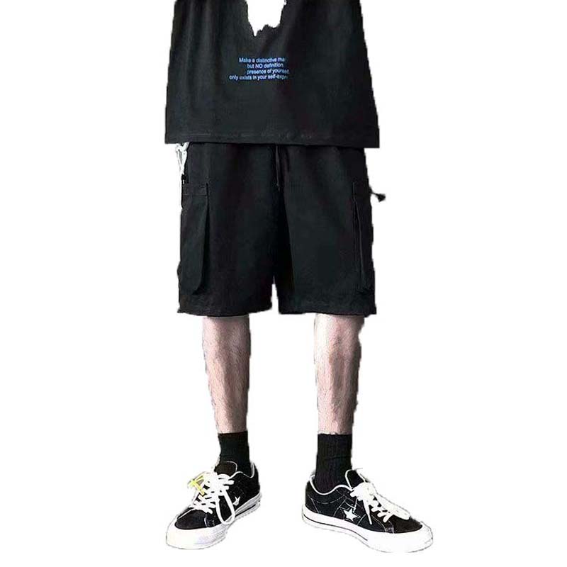 Summer Casual Overalls Shorts Men's New Dark Sports Outer Wear Five-point Pants Beach Pants