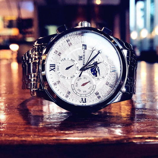 Automatic Mechanical Watch Men Skeleton Winner Watches Bracelet Wristwatch Luxury Male Self-winding