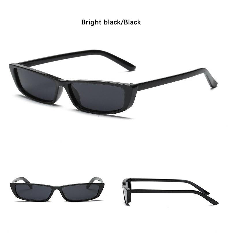 small Rectangle sunglasses square black plastic hinge Fashion Men Clear Red glasses acetate Shades 2