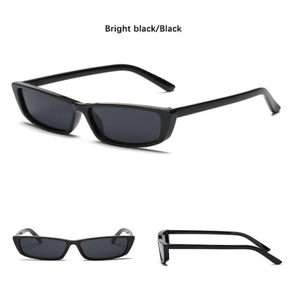 small Rectangle sunglasses square black plastic hinge Fashion Men Clear Red glasses acetate Shades 2