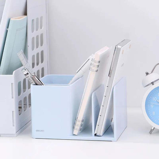 Pen Holder and Bookshelf Integrated Multi-functional Combination Shelf Office Desk Pen Holder Simple Storage Box