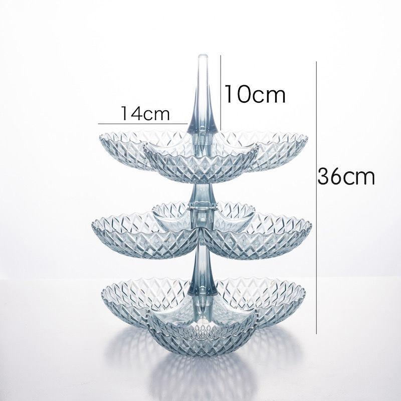 Fruit Tray Living Room Coffee Table Net Red Creative Fashion Plastic Multi-layer Fruit Tray Home New High-end Candy Tray