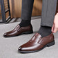 Men's Business Formal Leather Shoes Low-top Casual Shoes Summer Breathable British Shoes Dad Leather Shoes