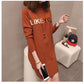 Plus Velvet Thick Mid-length Close-fitting Sweater for Female Students Loose-fitting Half-high Neck Sweater Skirt Knitted Bottoming Shirt