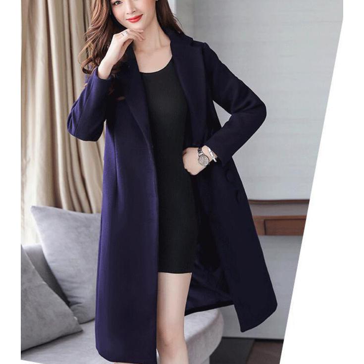 Woolen Coat Women Wool Jacket Long Coats Plus Size Wool Blend Overocat Ladies Warm Outerwear