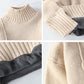 Men's Sweater Half Turtleneck Plus Fleece Thickening Autumn and Winter Youth Slim Trend Pullover Sweater