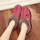 Women's Winter Indoor Velvet Embroidered Bag Heel Warm Indoor Household Cotton Shoes