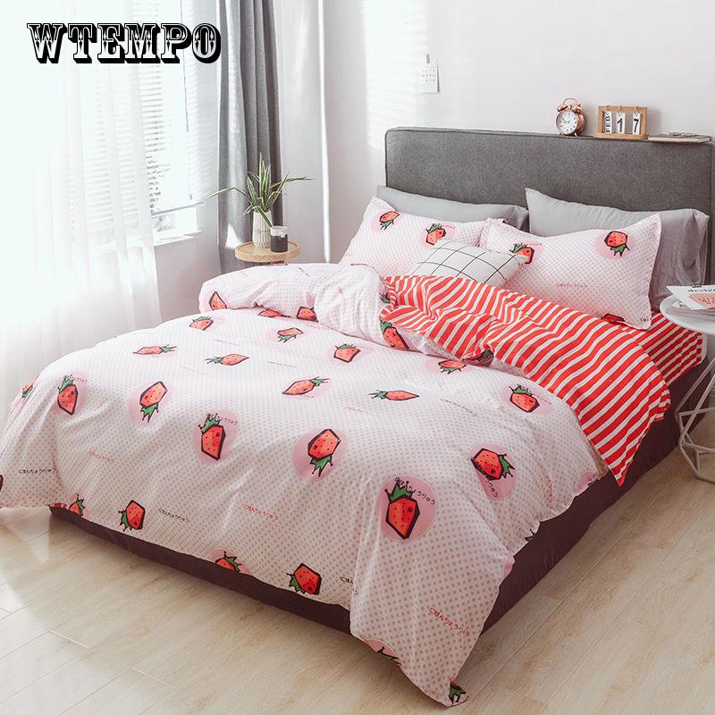 4pcs Bedding Sets  Bedclothes Queen Size Bedding Sets Duvet Cover+Bed Sheet Pillowcases