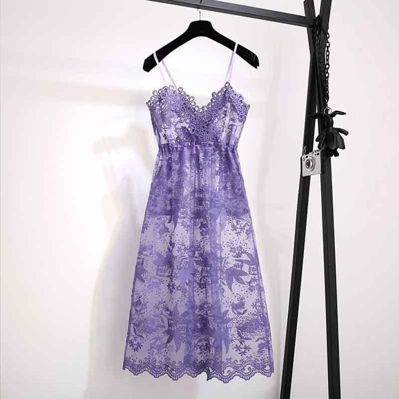 S-2XL Women Mesh Strap Dress+Medium Short Sleeve O-Neck T-shirt 2pcs Office Lady Dress Set