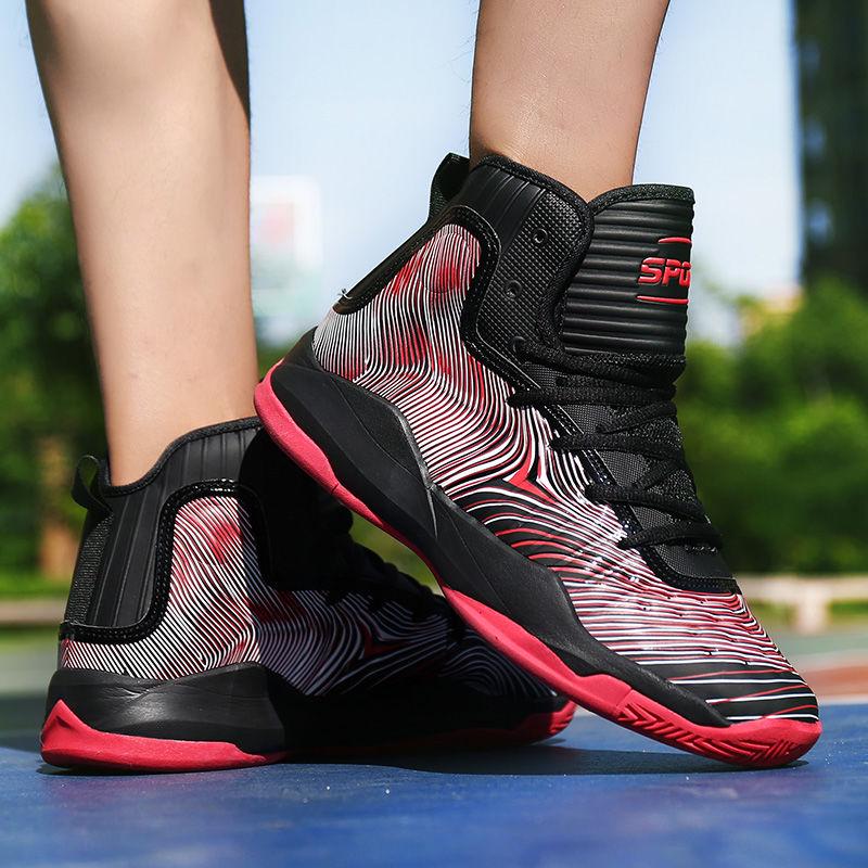 Men Shoes Breathable Basketball Shoes High Top Shoes Men's Shock Absorbing Shoes Non-slip Shoes Men