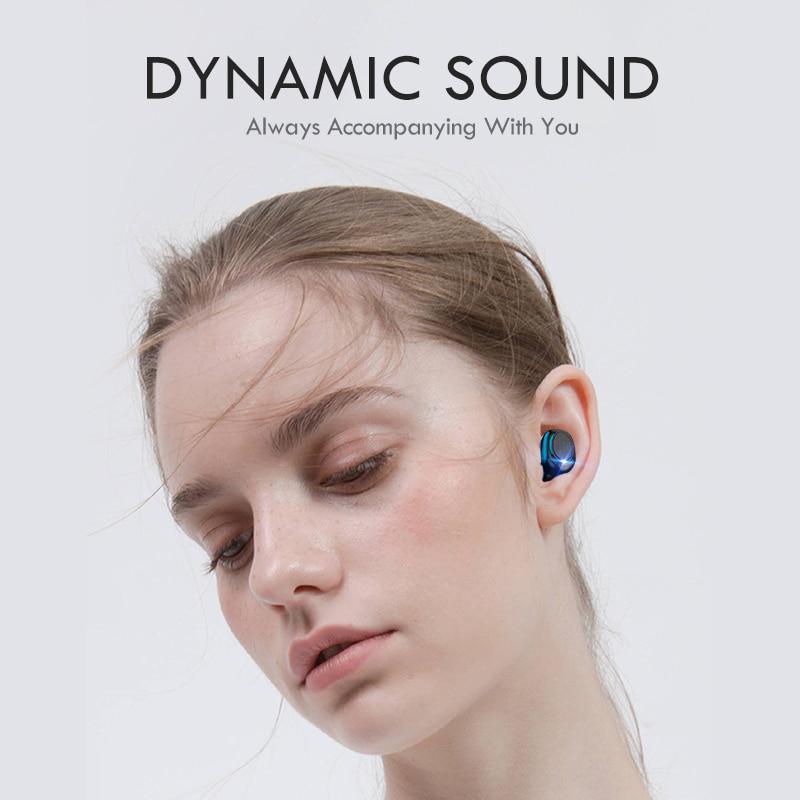 Wireless Bluetooth 5.0 Earphones TWS Wireless Headphones 360 Rotation Stereo Headset With Microphone