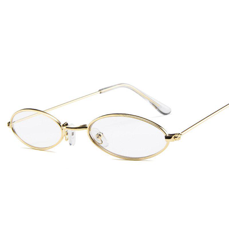 2019 New Brand Designer Vintage Oval Sunglasses Women Men Retro Clear Lens Eyewear Small Sun Glasses