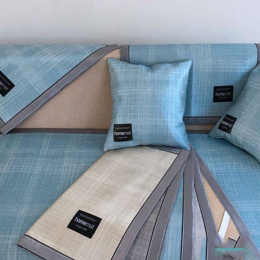 Ice silk sofa covers Modern simplicity Couch Cover Reversible Washable Removable Armrest Slipcovers