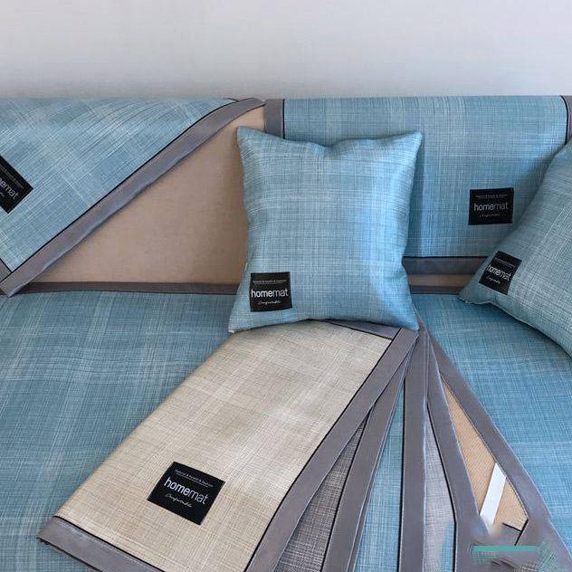 Ice silk Modern simplicity Couch Cover sofa covers Reversible Washable Removable Armrest Slipcovers