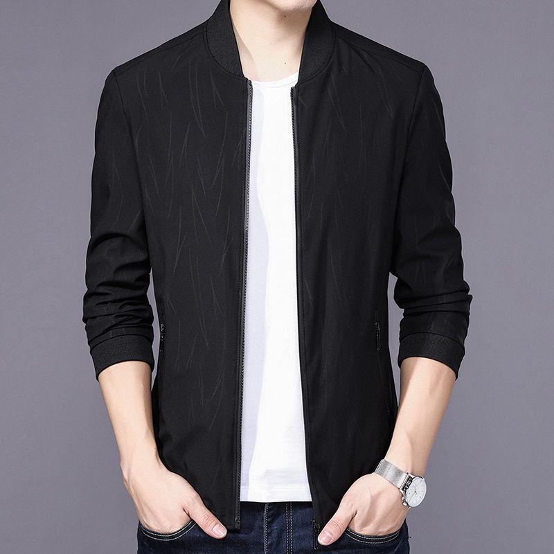 Autumn Mens Jacket Stand Collar Windbreaker Male Baseball Jackets Casual Bomber Jacket Male Outwear
