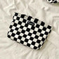 Blue Jacquard Cosmetic Bag Women's Retro Literary Simple and Elegant Flowers Convenient Small Bag