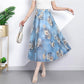 Chiffon Swing Skirt Printed Midi Skirt High Waist Skirt Fashion Versatile