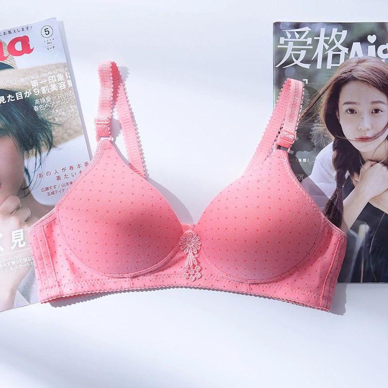 Small Chest Gathered Bra Women's Underwear Women's Thin Section No Steel Ring Bra Breathable Breastfeeding Adjustable Comfortable Underwear
